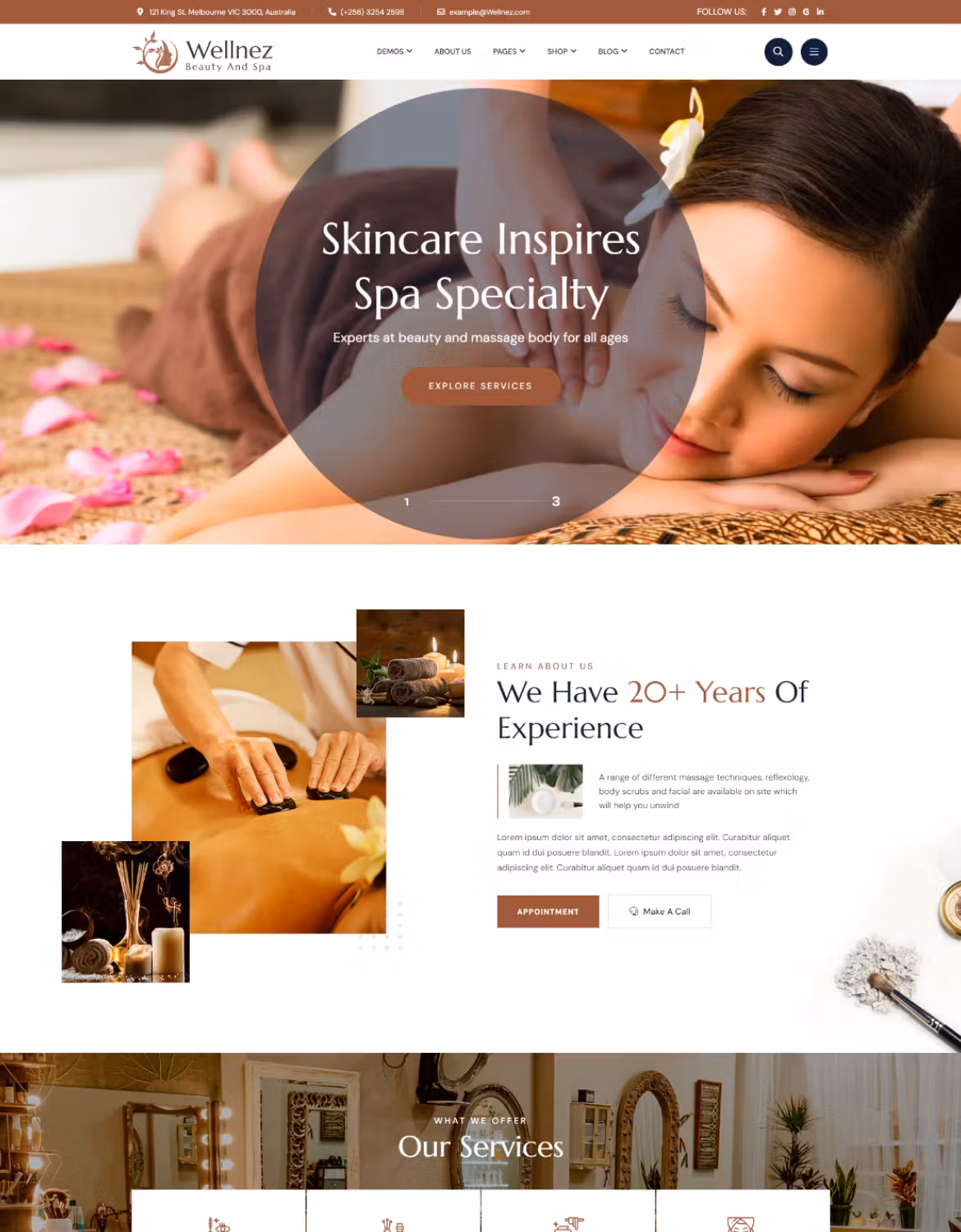 Wellnez – Beauty Spa Wellness WordPress Theme