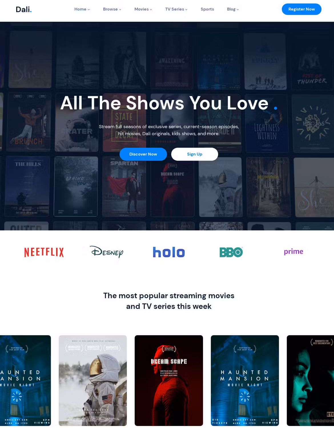 Dali - Movies & TV Shows WordPress Theme