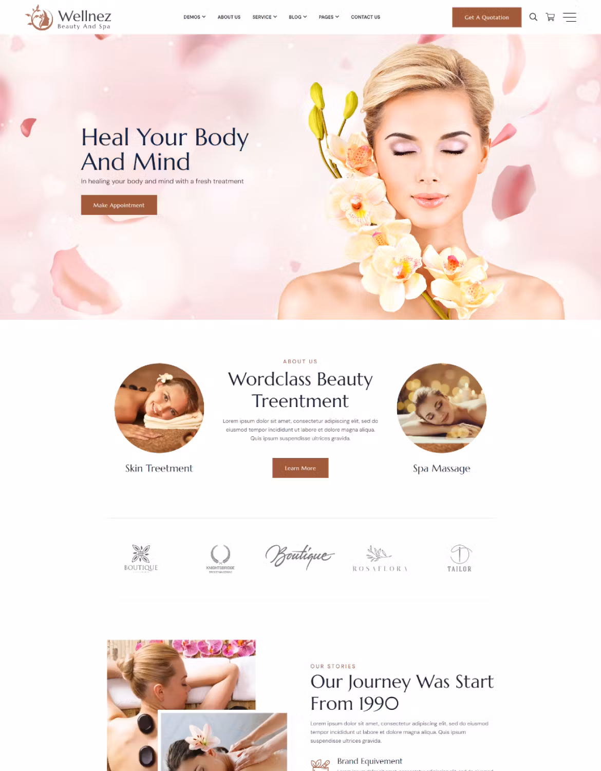 Wellnez – Beauty Spa Wellness WordPress Theme