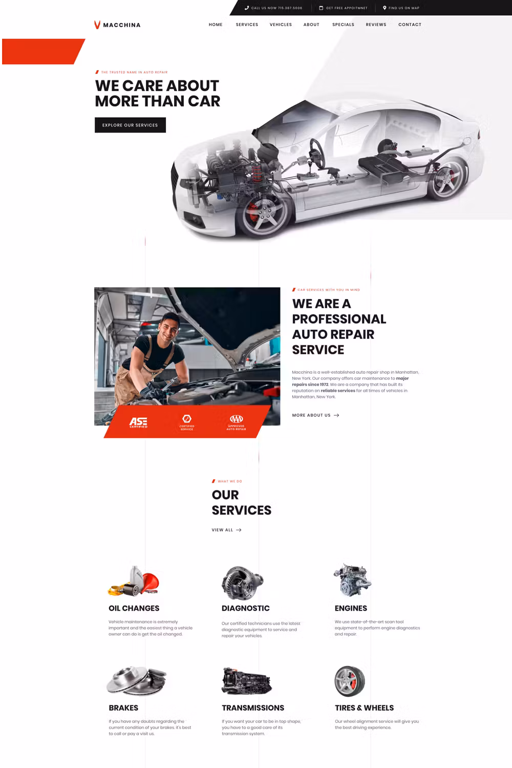 Macchina - Auto Car Repair WordPress Theme