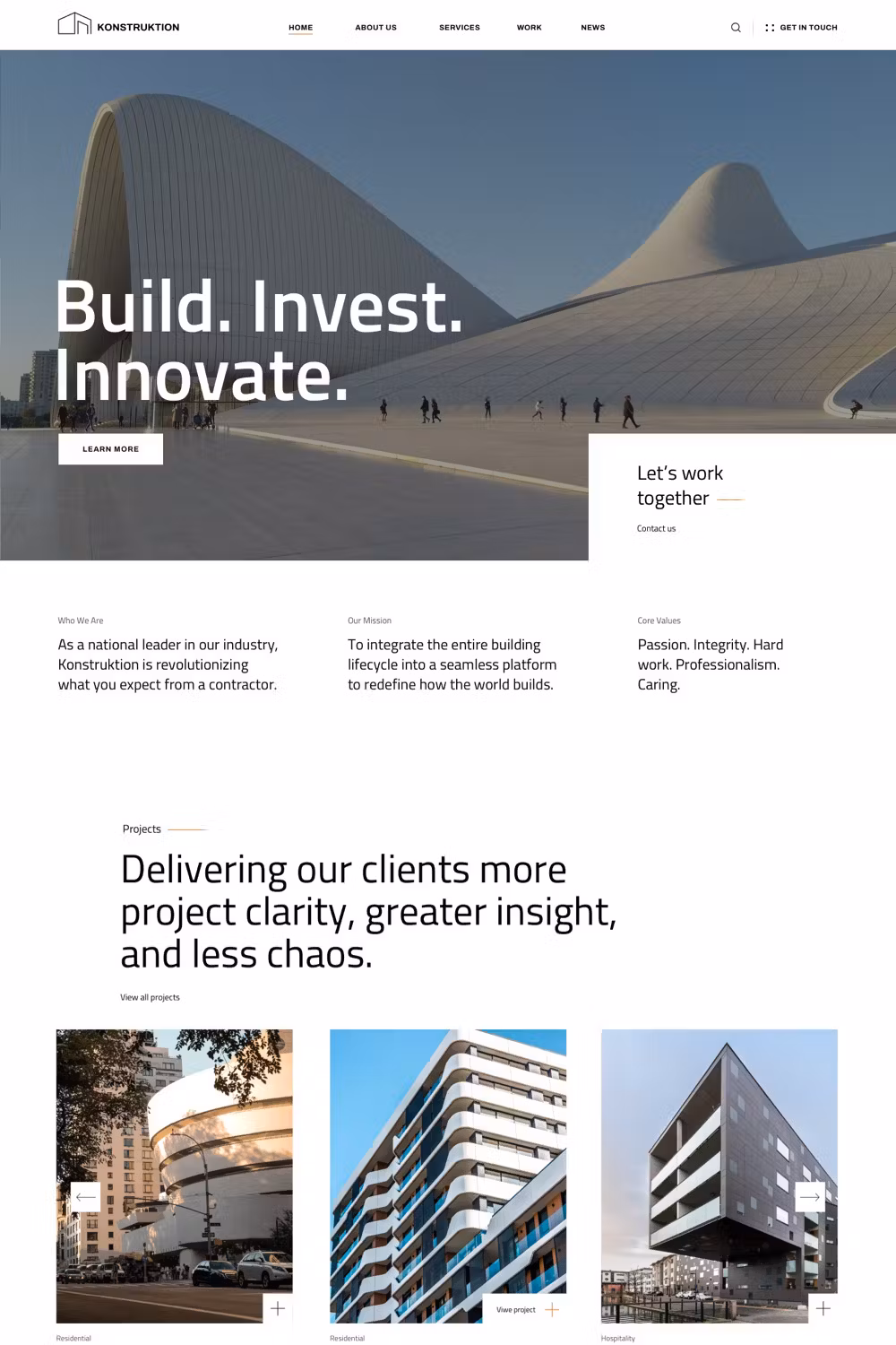 Konstruktion - Construction Architecture Interior