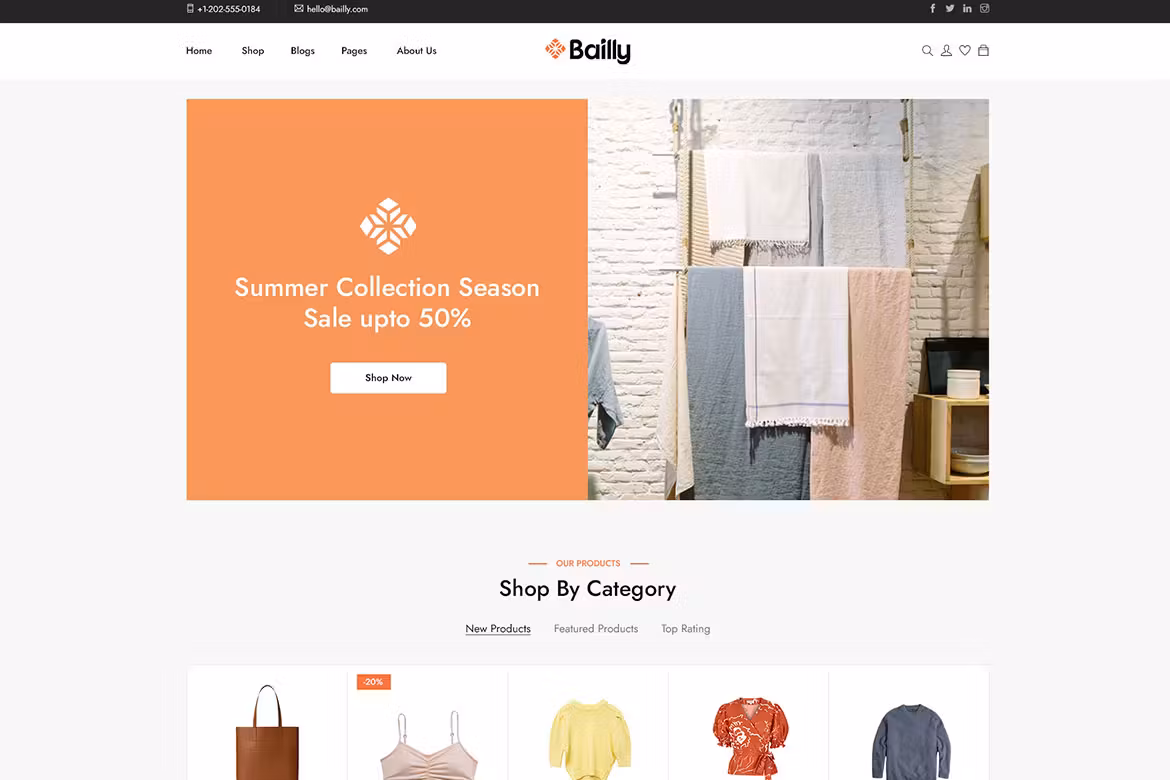Bailly - Elementor WooCommerce WordPress Theme