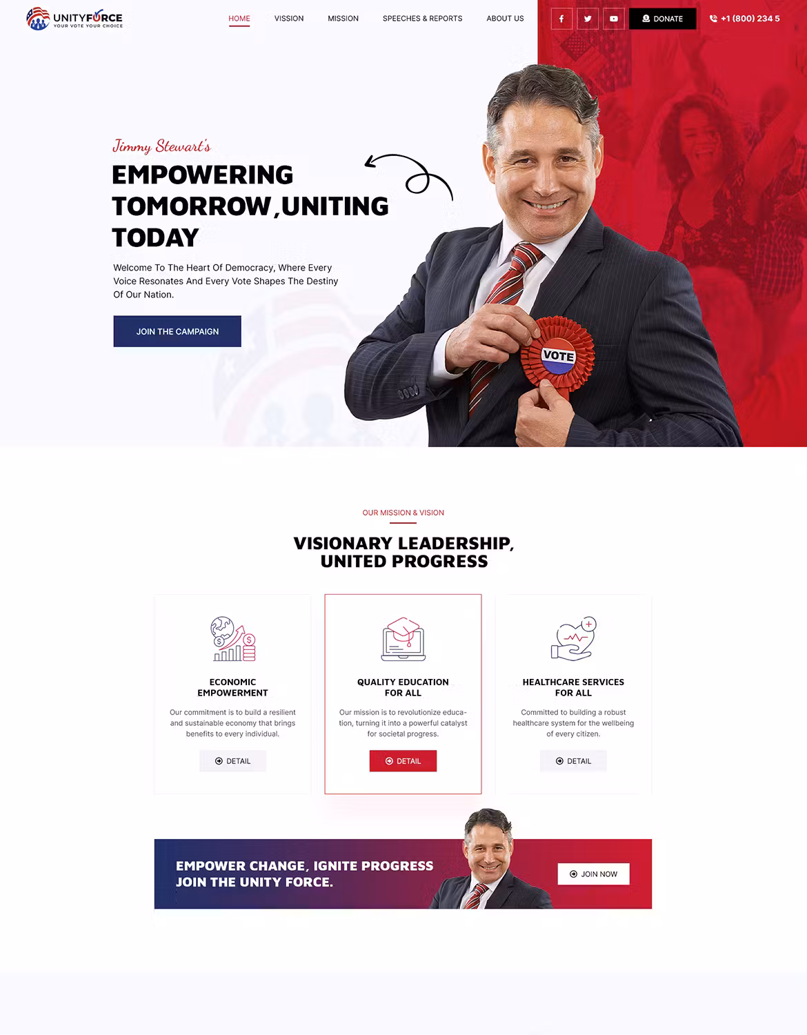 UnityForce | Politics & Election WordPress Theme