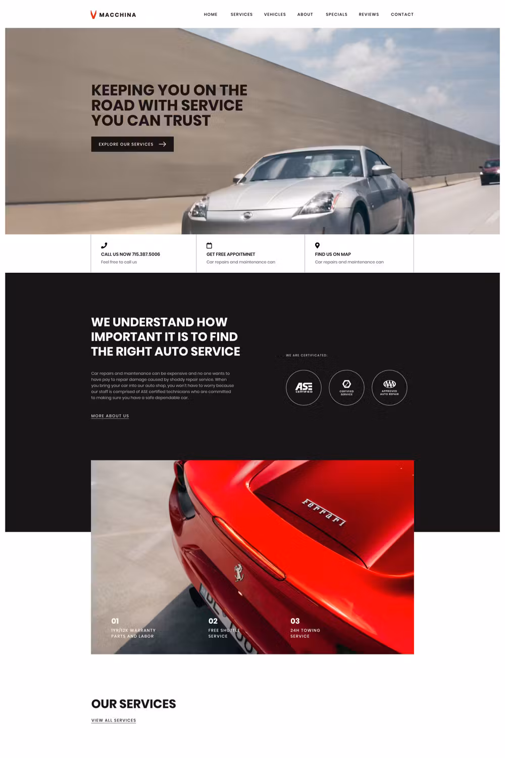 Macchina - Auto Car Repair WordPress Theme