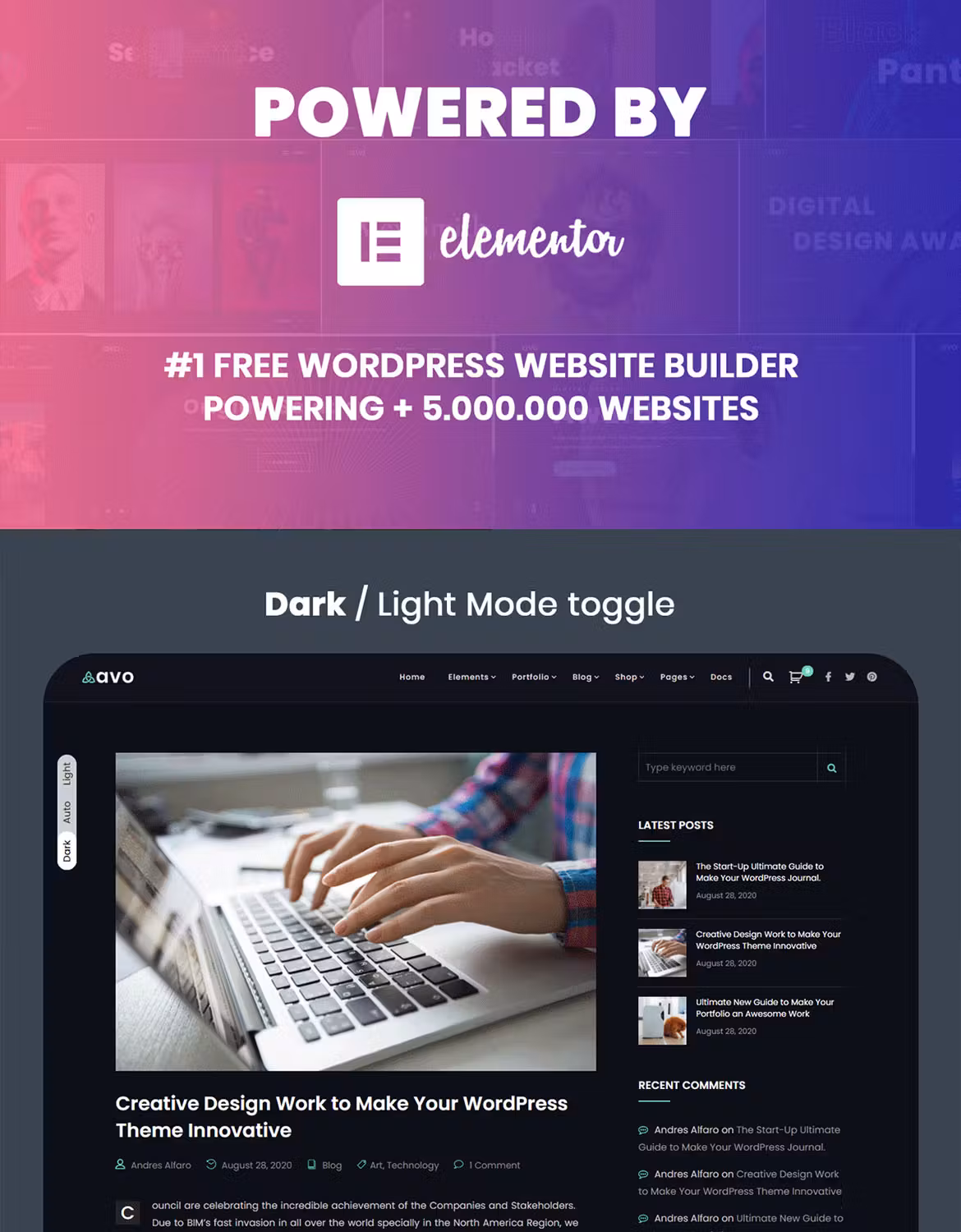 Avo - Creative Portfolio & Agency WordPress Theme