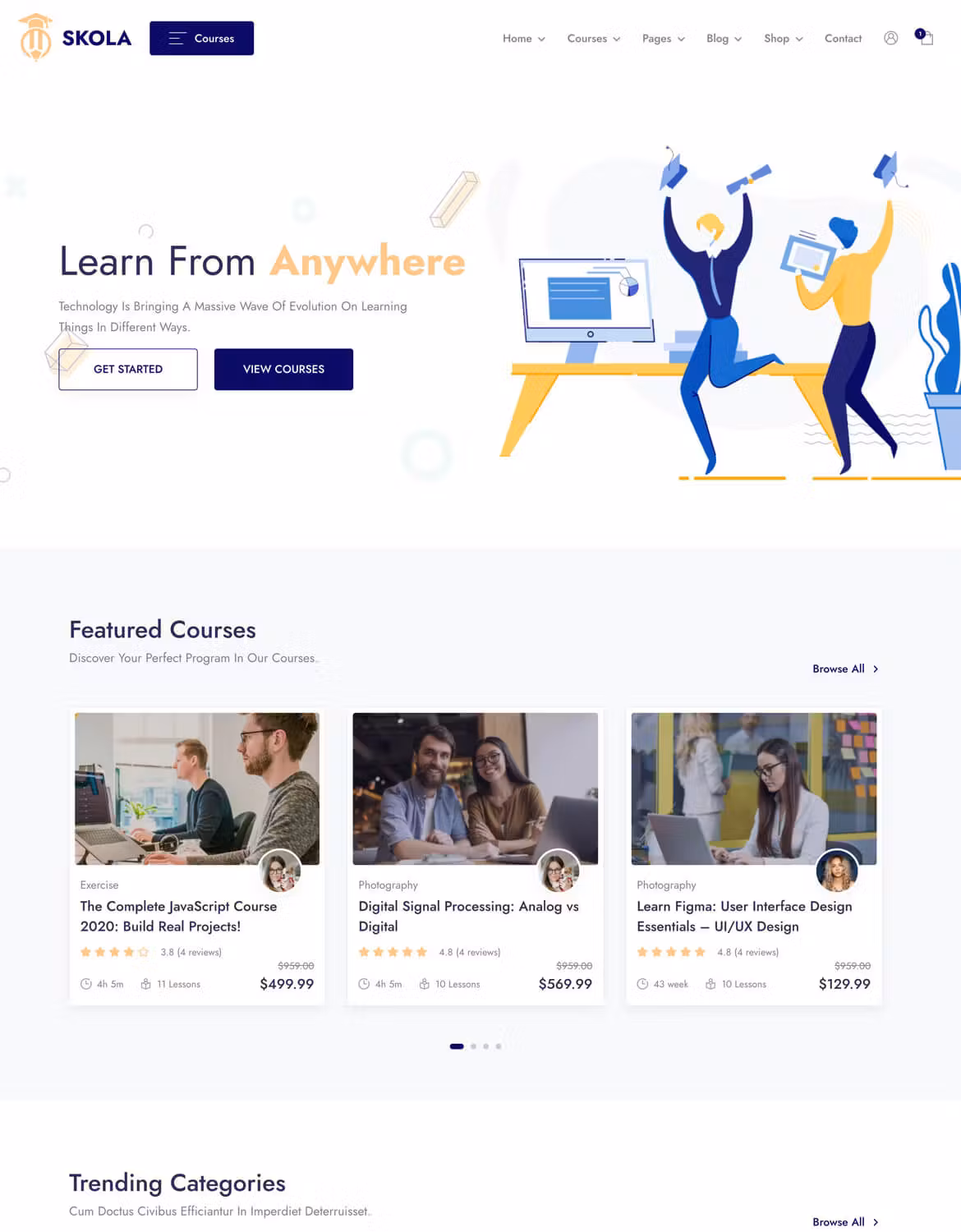 Skola - LMS Online Courses WordPress Theme