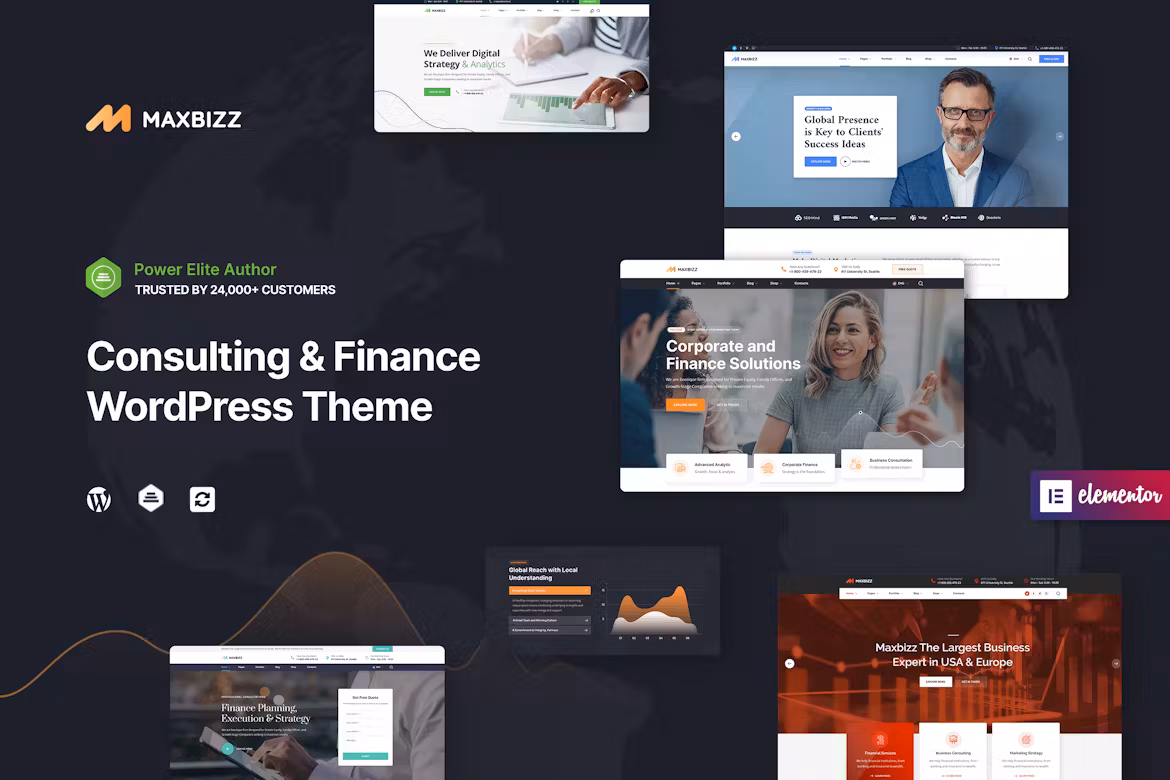 Maxbizz - Consulting & Financial Elementor WP