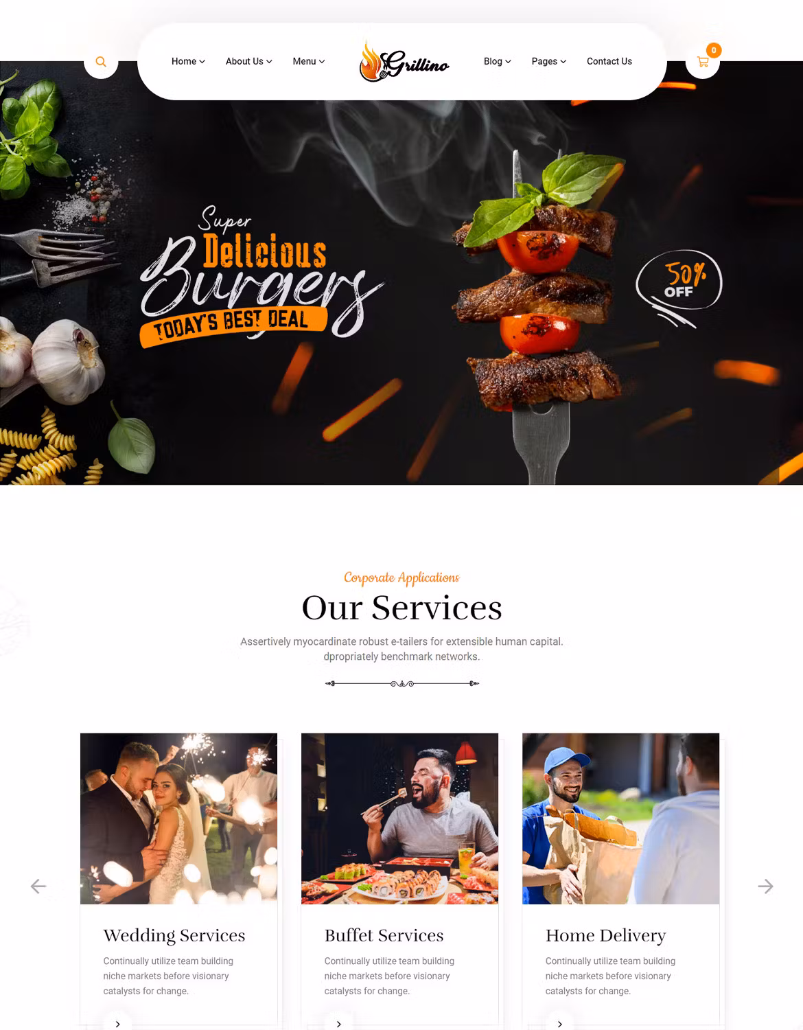 Grillino - Grill & Restaurant WordPress Theme