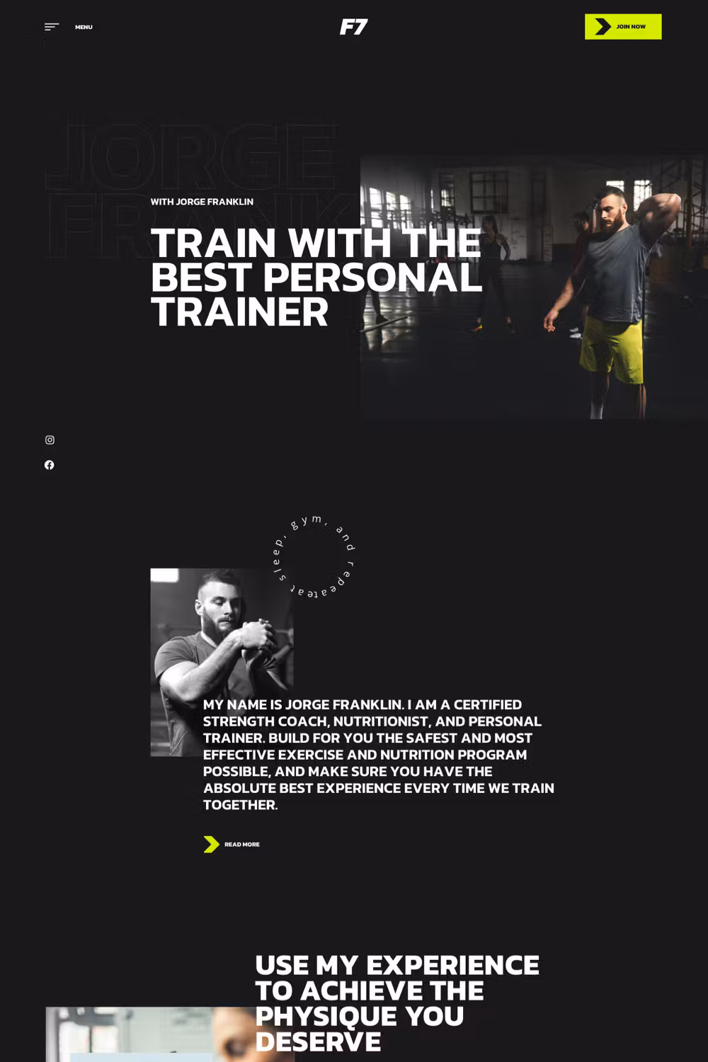 F7 - Fitness Gym Sport Studio WordPress Theme