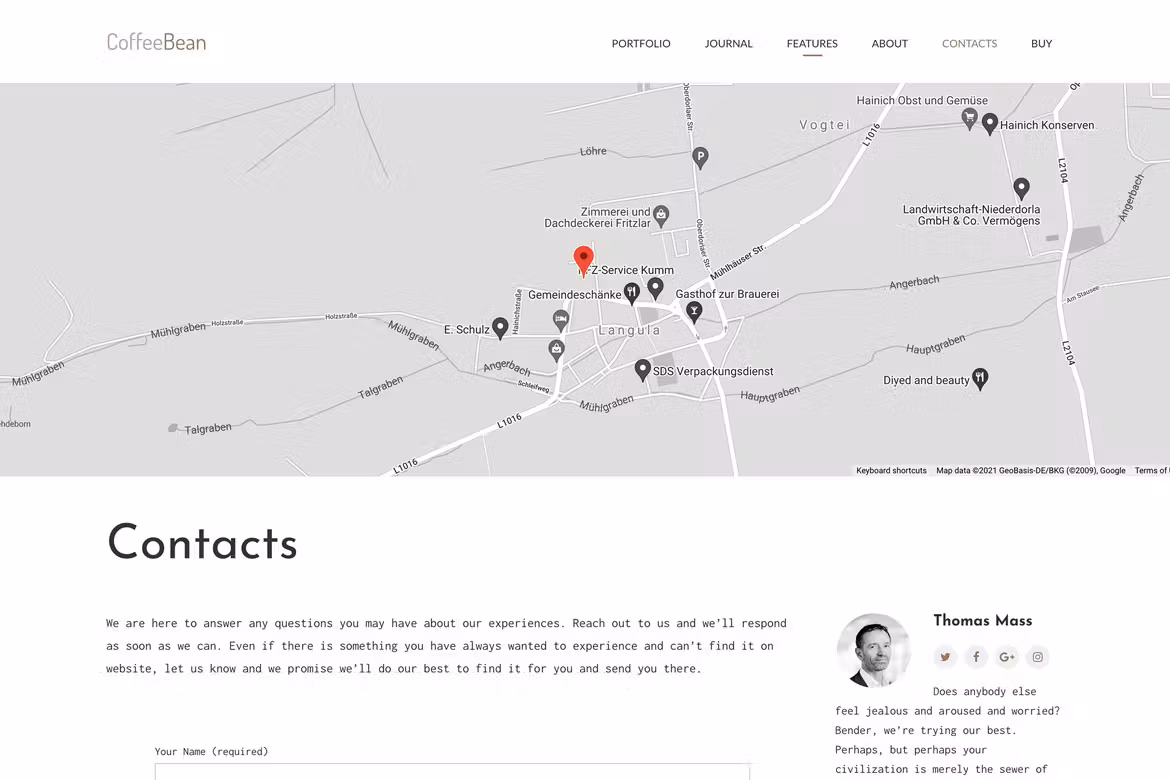 CoffeeBean - Easy & Simple Portfolio