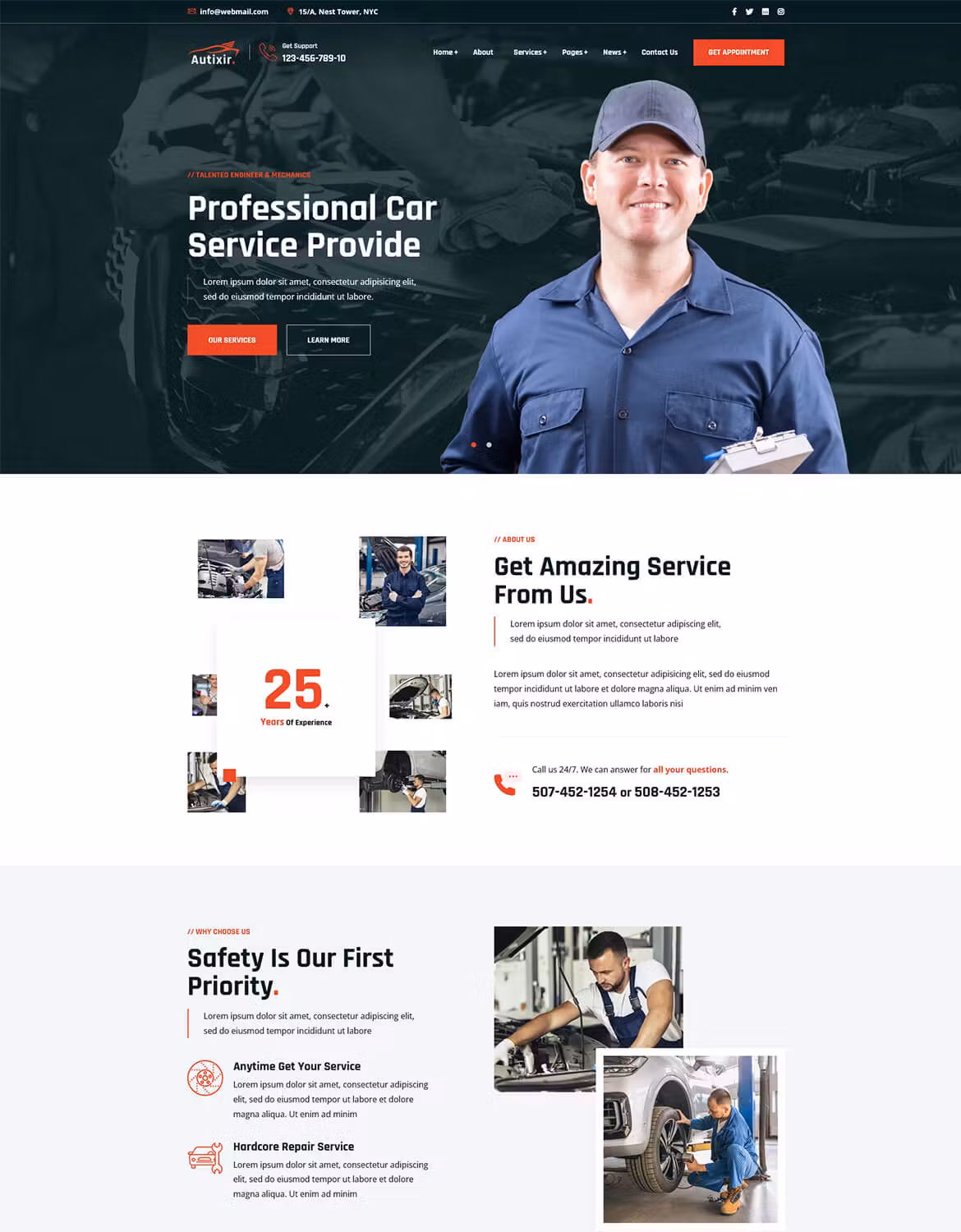 Autixir - Car Service & Auto Mechanic WordPress