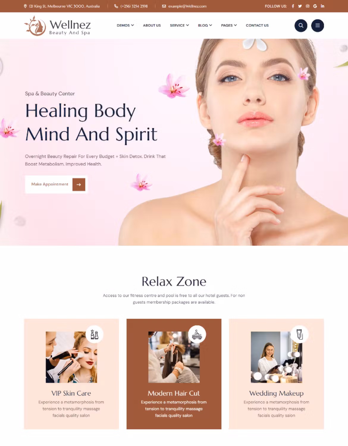 Wellnez – Beauty Spa Wellness WordPress Theme