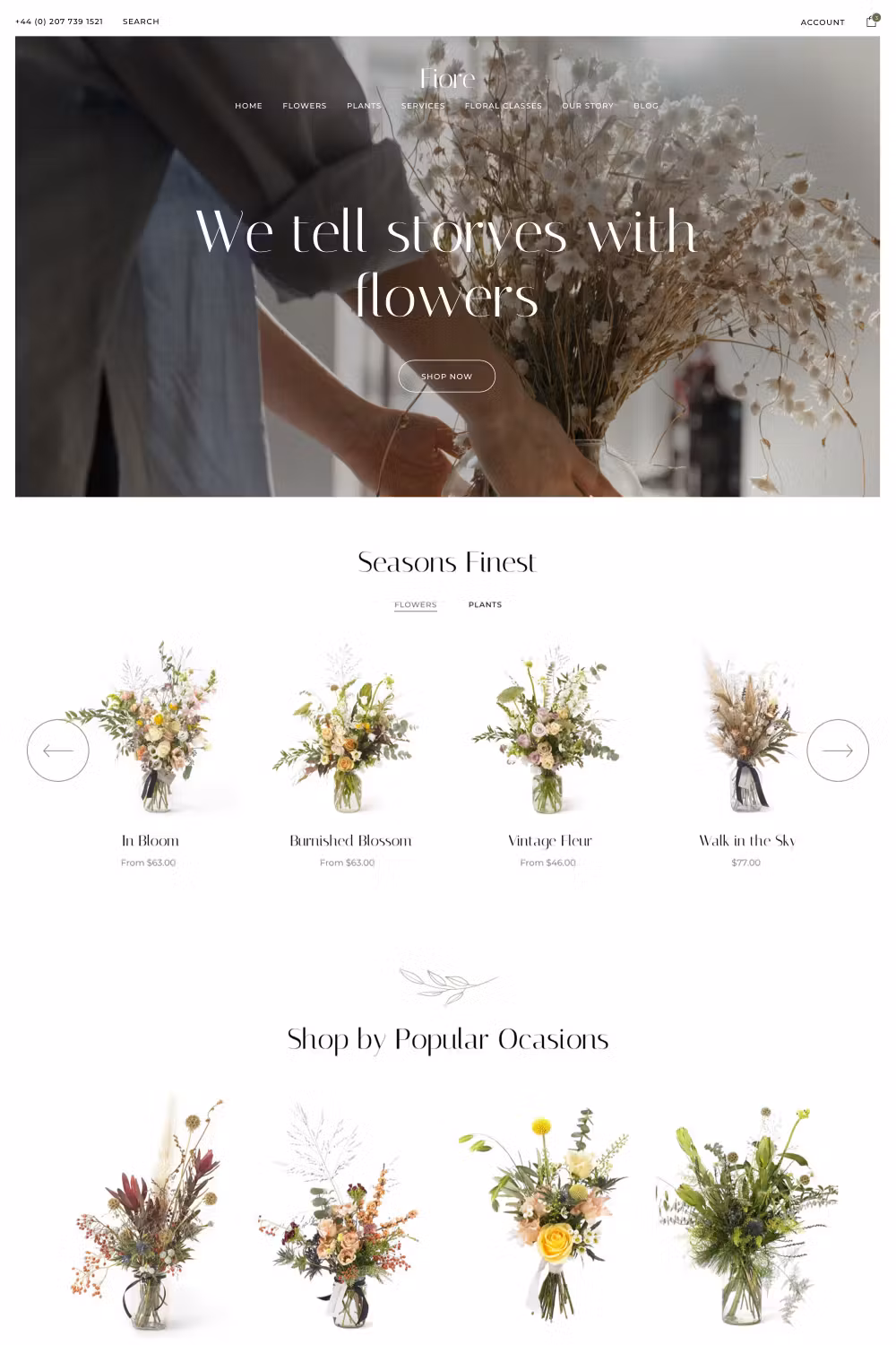 Fiore - Flower Shop Florist eCommerce WooCommerce