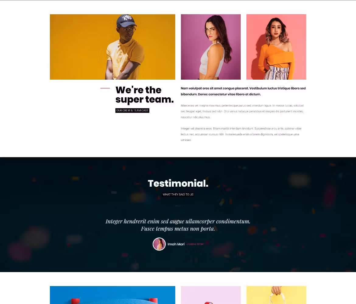 Anggita - One Page Portfolio Theme