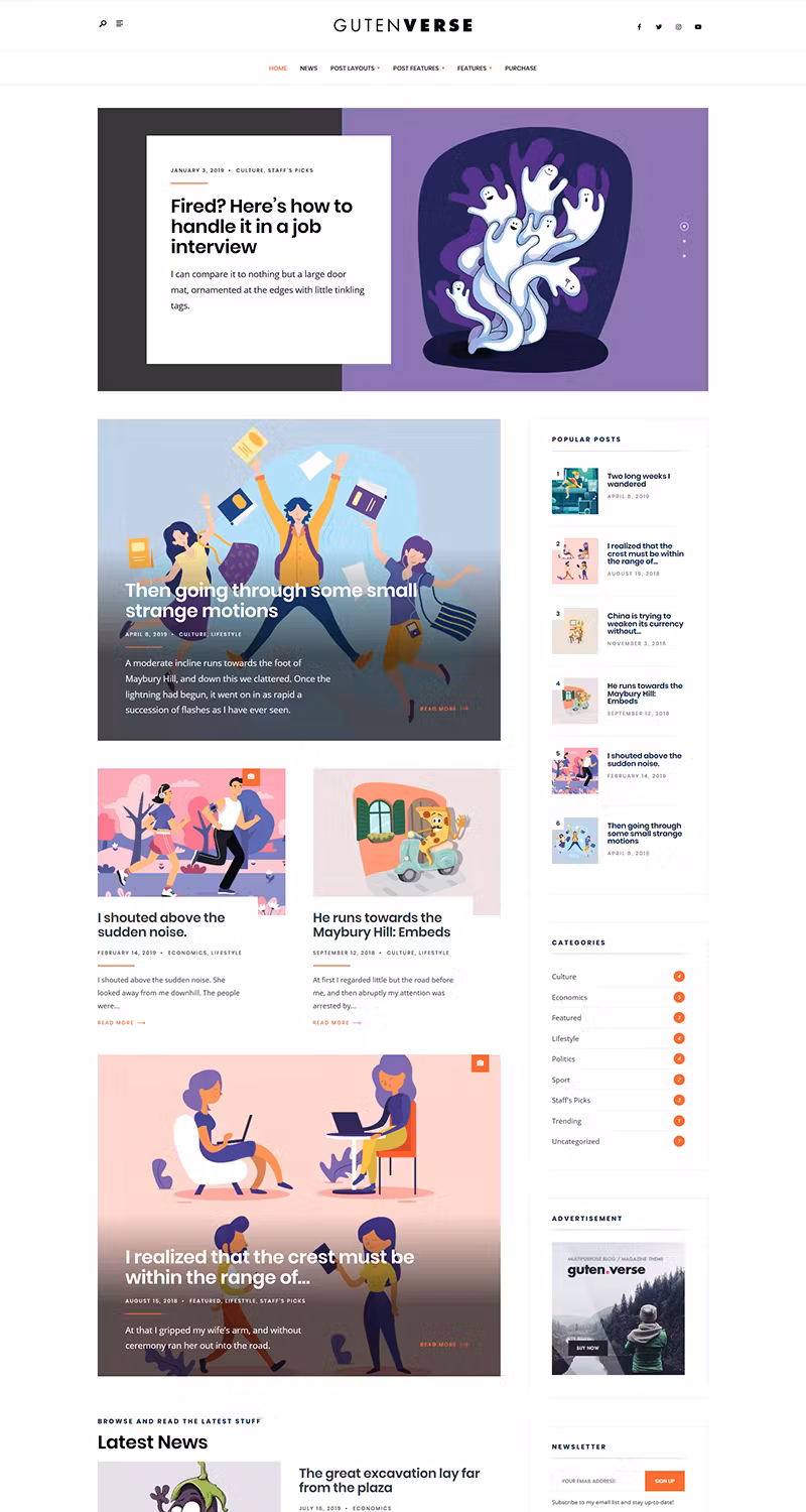 GutenVerse - Magazine and Blog Theme