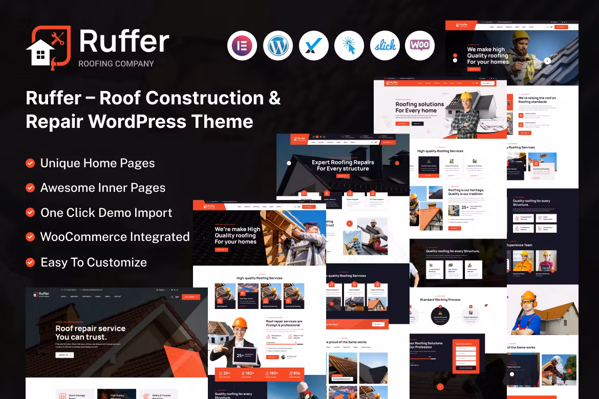 Ruffer - Roof Construction & Repair WordPress Them