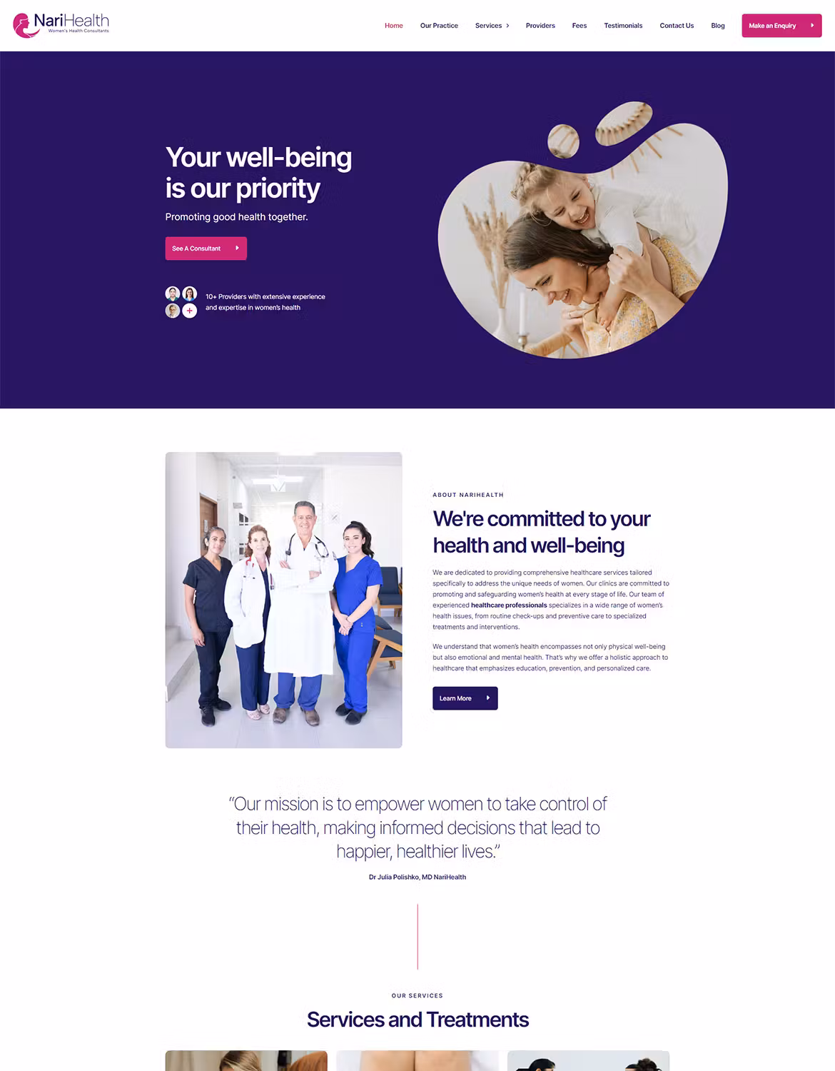NariHealth - Women's Health Consultant WordPress