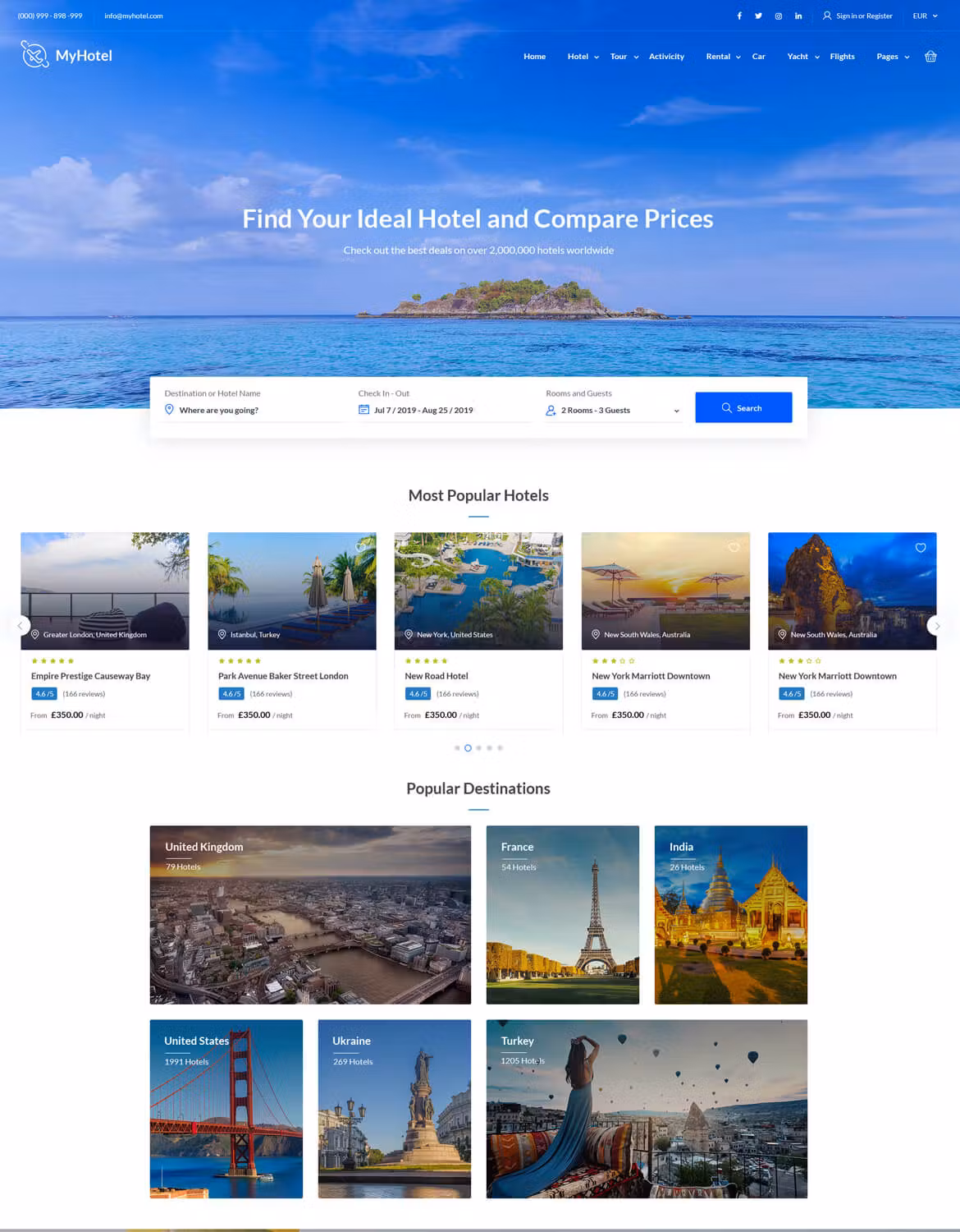 MyTravel - Tours & Hotel Bookings WooCommerce Them