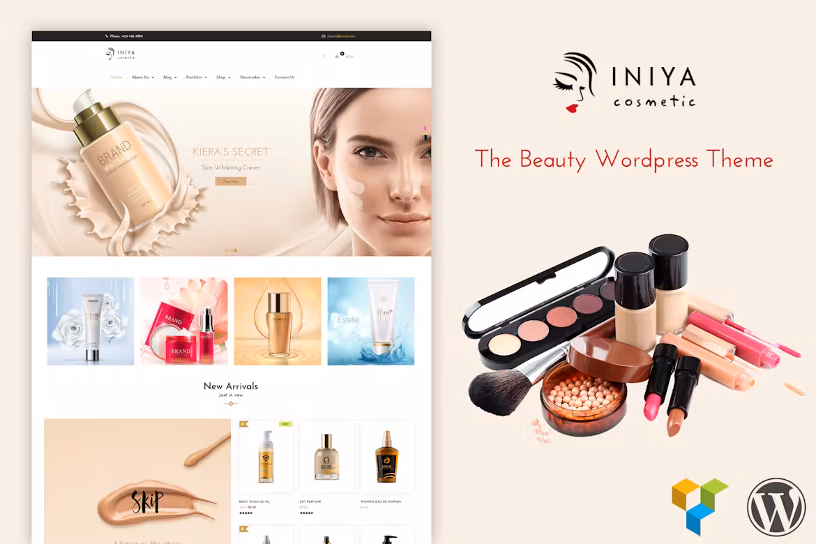Iniya - Beauty Cosmetic WordPress Theme