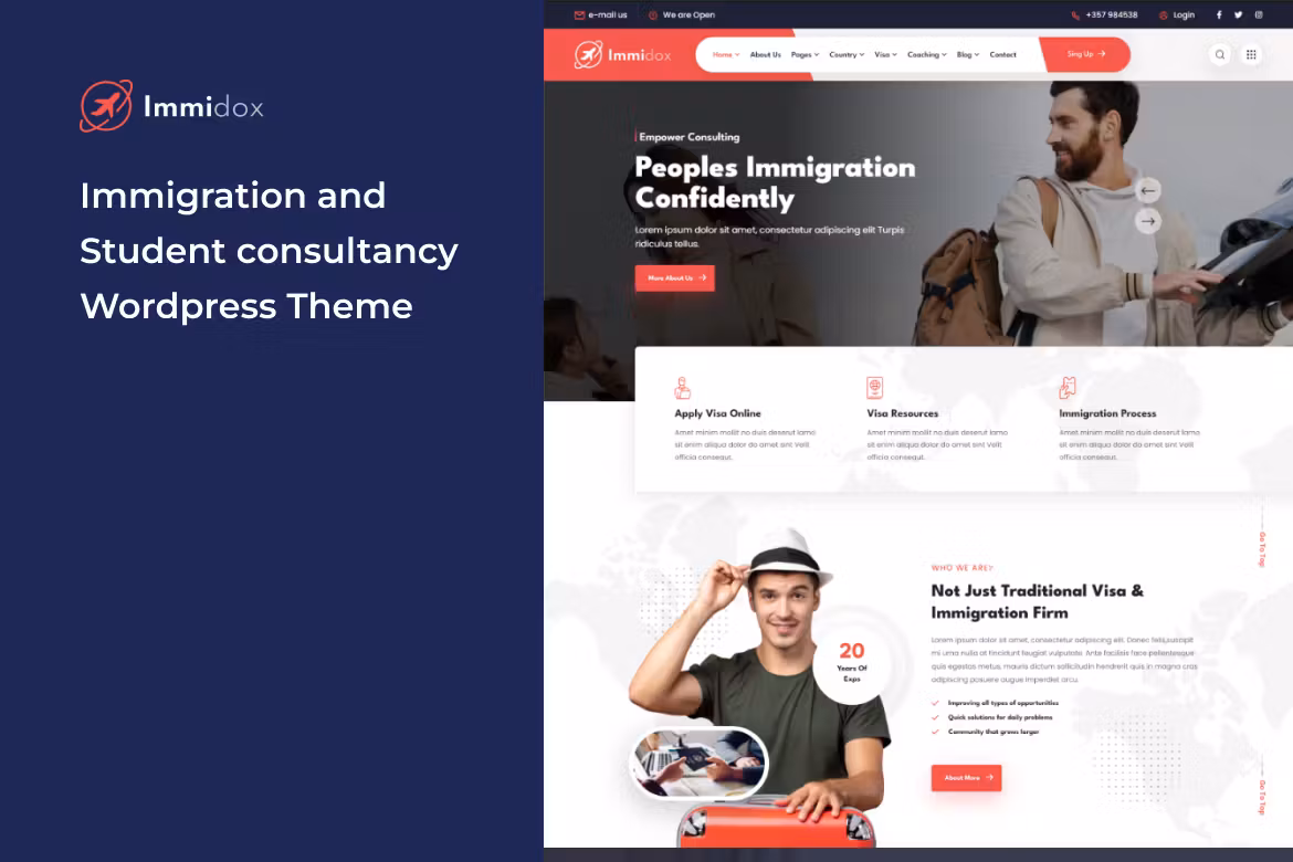 Immidox - Immigration Wordpress Them