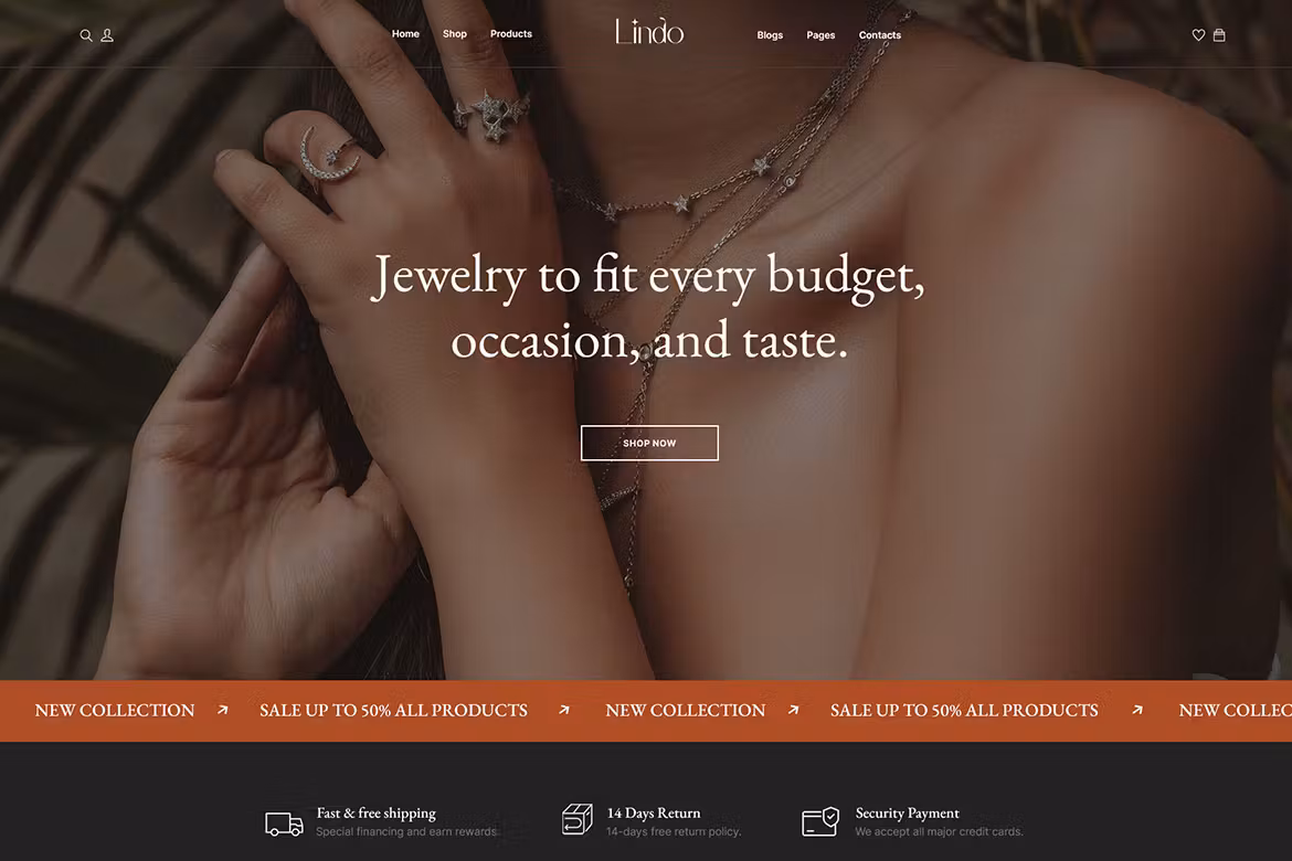 Lindo - Jewelry Store WooCommerce Theme