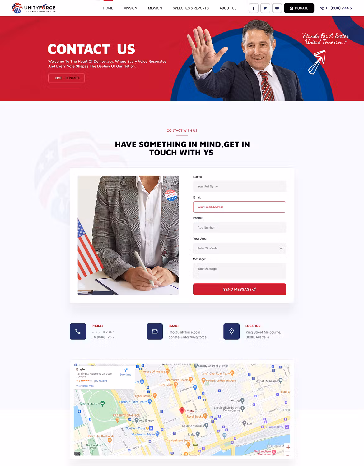 UnityForce | Politics & Election WordPress Theme