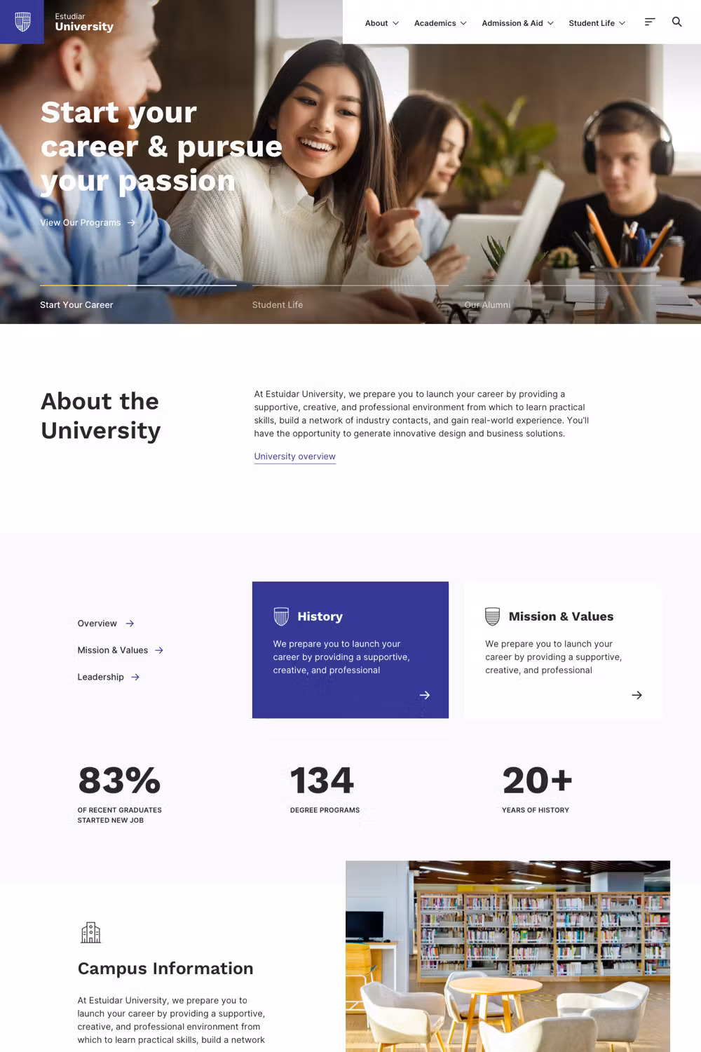Estudiar - College University Education School LMS