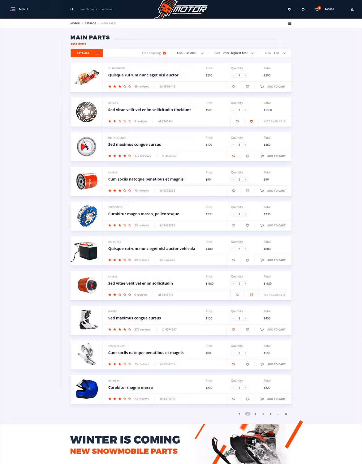 Motor – Vehicles & Parts WordPress Theme
