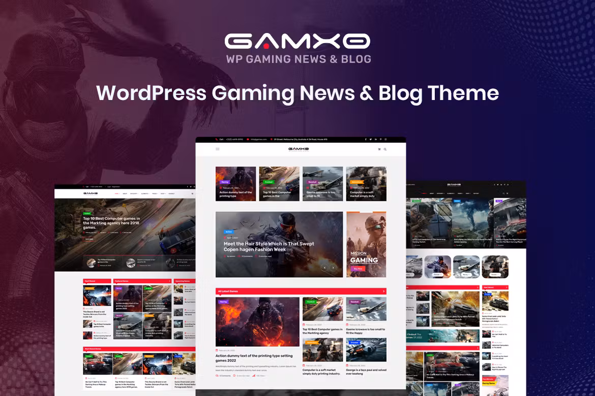 Gamxo - WordPress Gaming News & Blog Theme