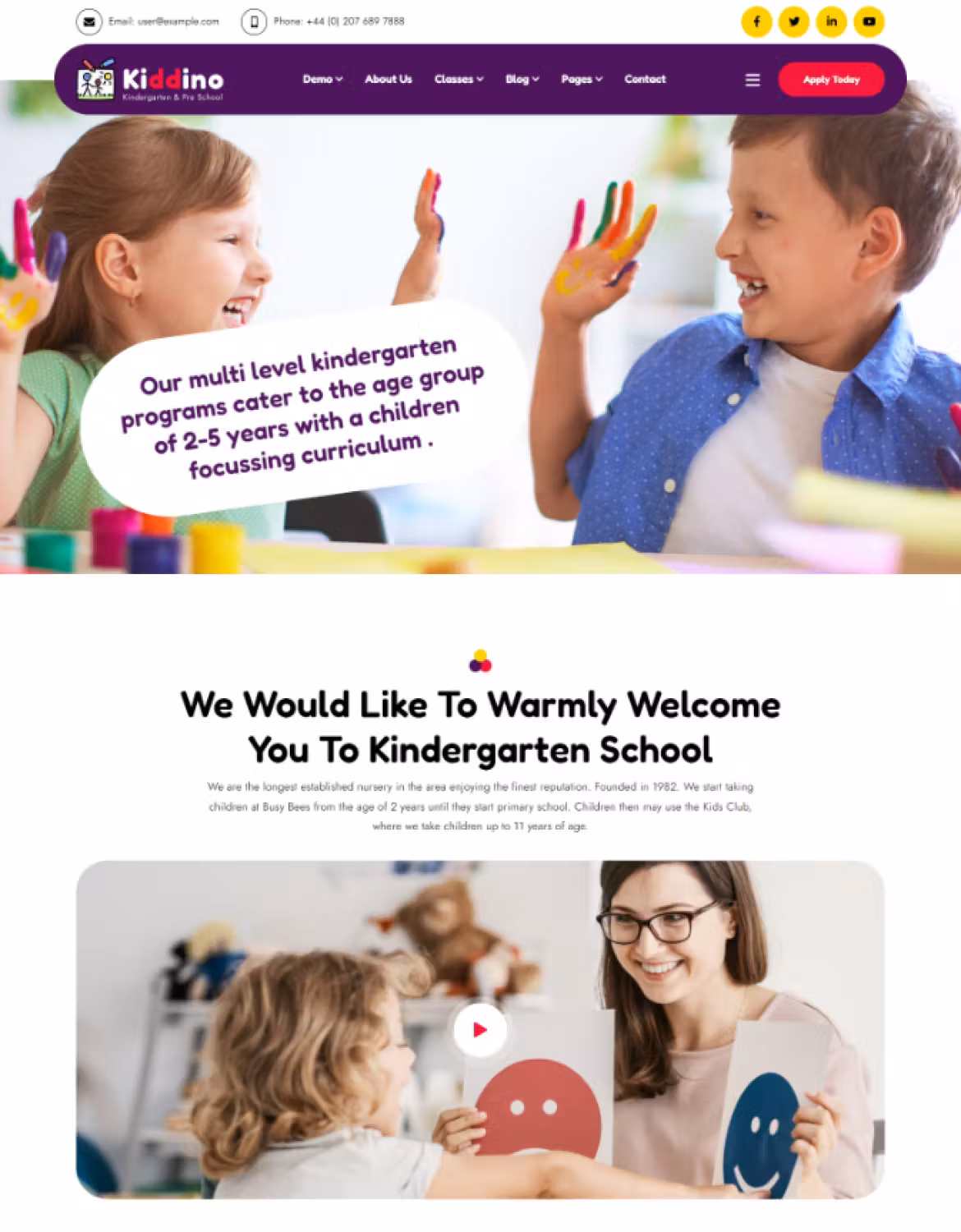 Kiddino - Kids & Kindergarten WordPress Theme