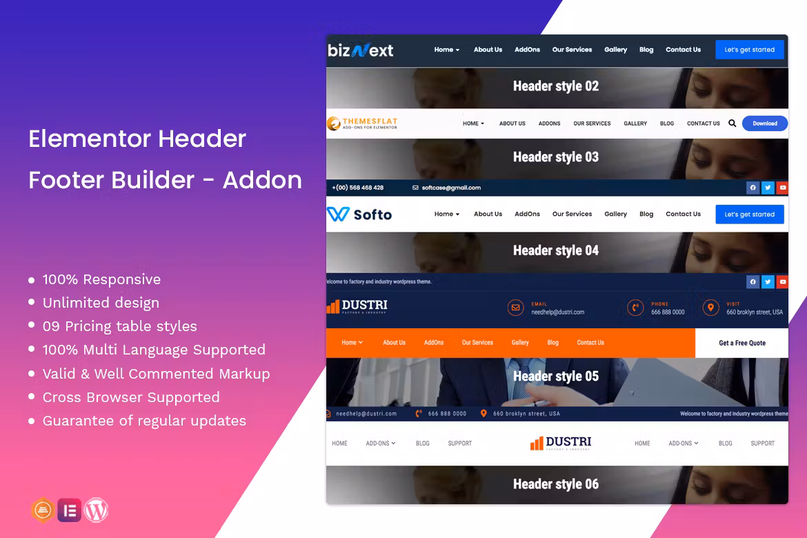 Elementor Header Footer Builder - Addon