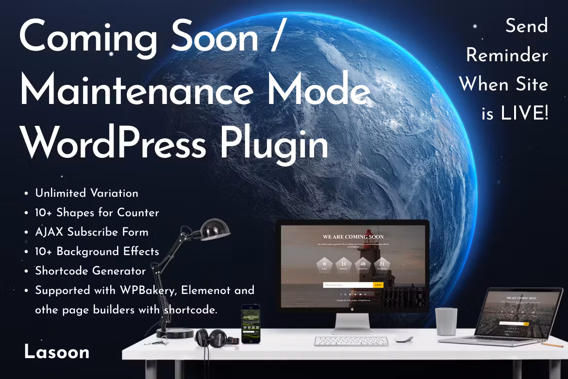 Lasoon - Coming Soon WordPress Plugin